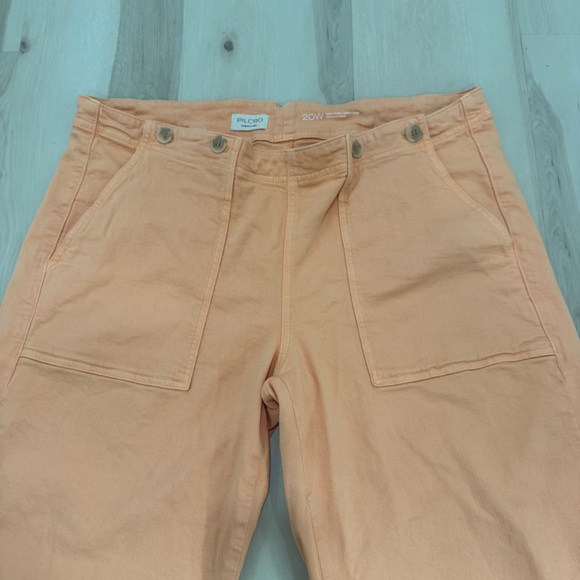 Anthropologie Pilcro The Kit High-Rise Crop Pants Jeans Peach Orange Women's 20W - Picture 6 of 14